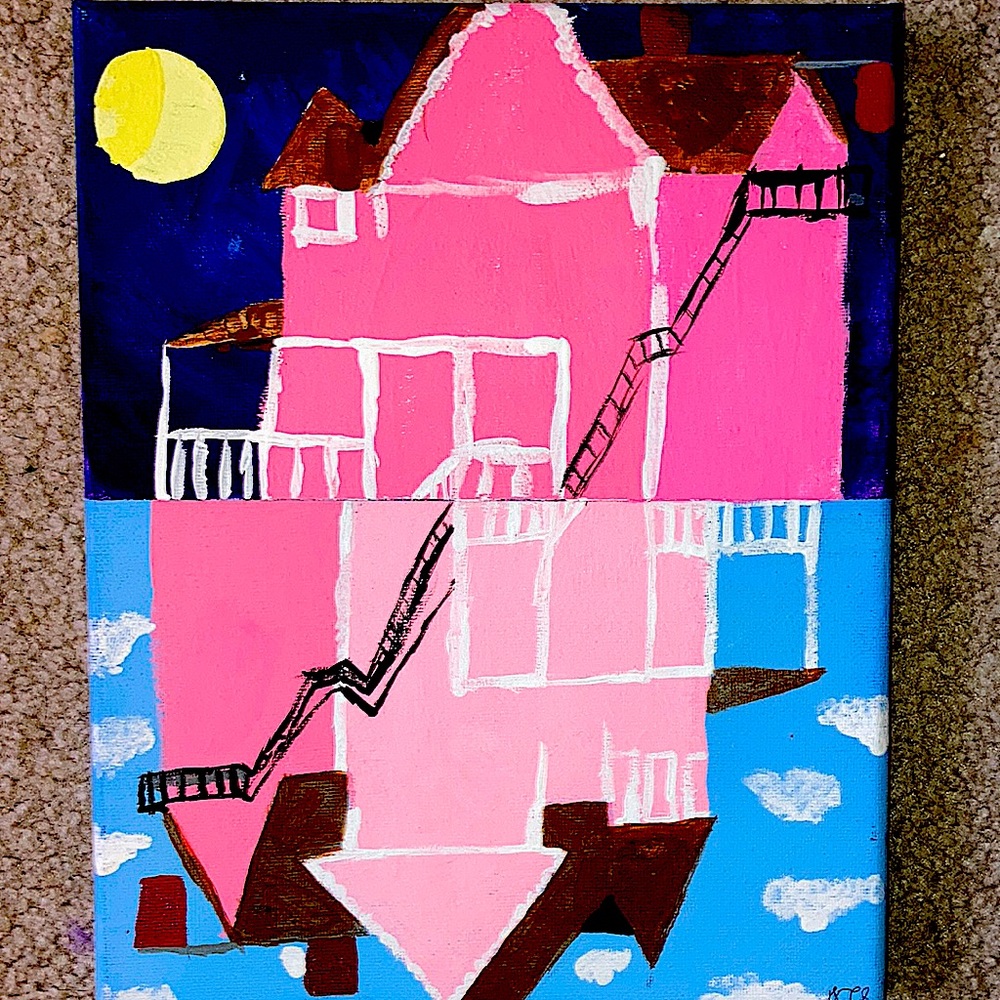 Pink place from Coraline painting